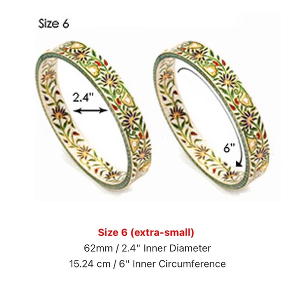 Amrita Singh Venus Bangle Set Size 6 Blue - Picture 4 of 4